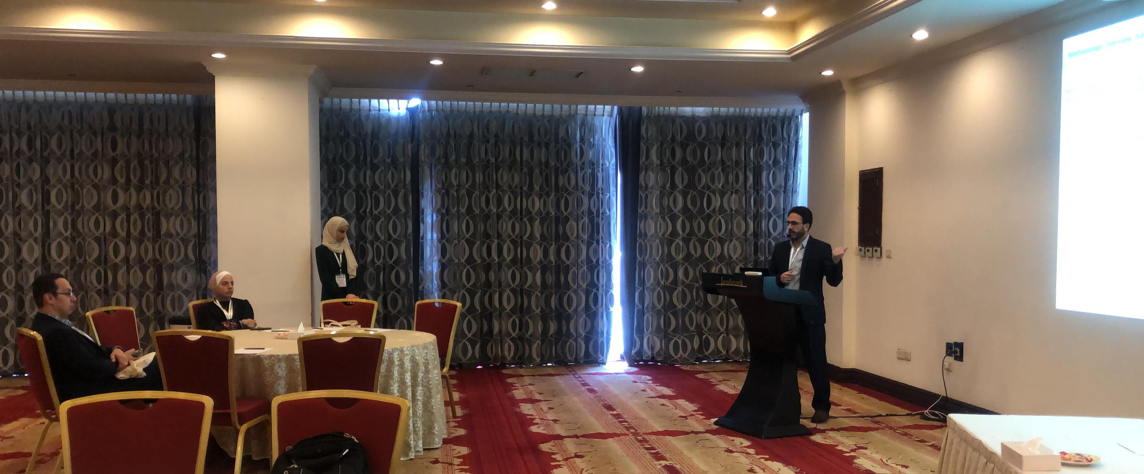 CyberHubJo panel discussion taking place on stage